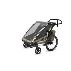 Pack remorque vélo chariot cross 1 faded khaki + assise pour nouveau-né infant sling + kit jogging