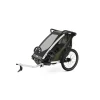 Pack remorque vélo chariot lite 1 place vintage green + assise pour nouveau-né infant sling + kit jogging