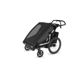 Pack remorque vélo chariot sport 2 places black + kit jogging