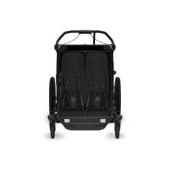 Pack remorque vélo chariot sport 2 places black + kit jogging