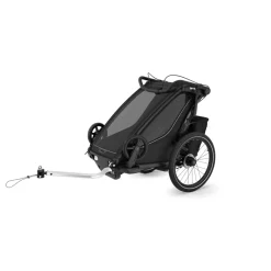 Pack remorque vélo chariot sport 1 place black + kit jogging