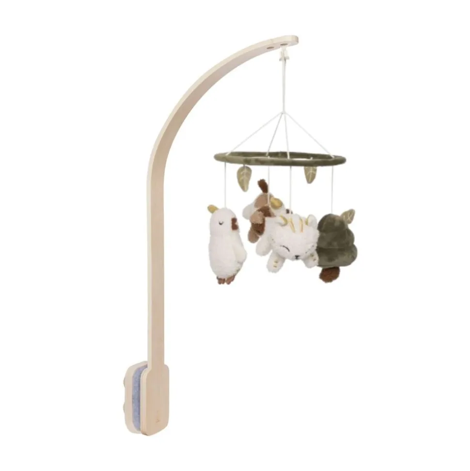 Pack support mobile bébé bois + mobile d’éveil bébé tiny park