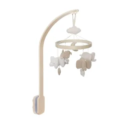 Pack support mobile bébé bois + mobile d’éveil bébé elephant tales