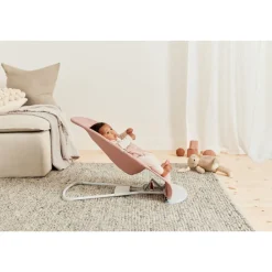 Pack transat bliss tissé matelassage pétale rose avec arche de jeux yeux espiègles