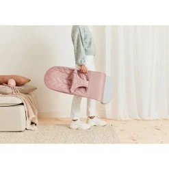 Pack transat bliss tissé matelassage pétale rose avec arche de jeux yeux espiègles