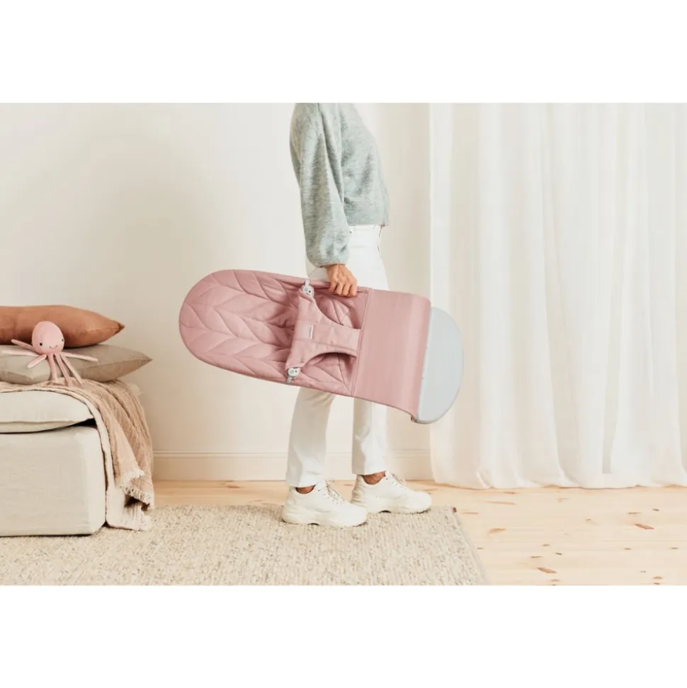Pack transat bliss tissé matelassage pétale rose avec arche de jeux yeux espiègles