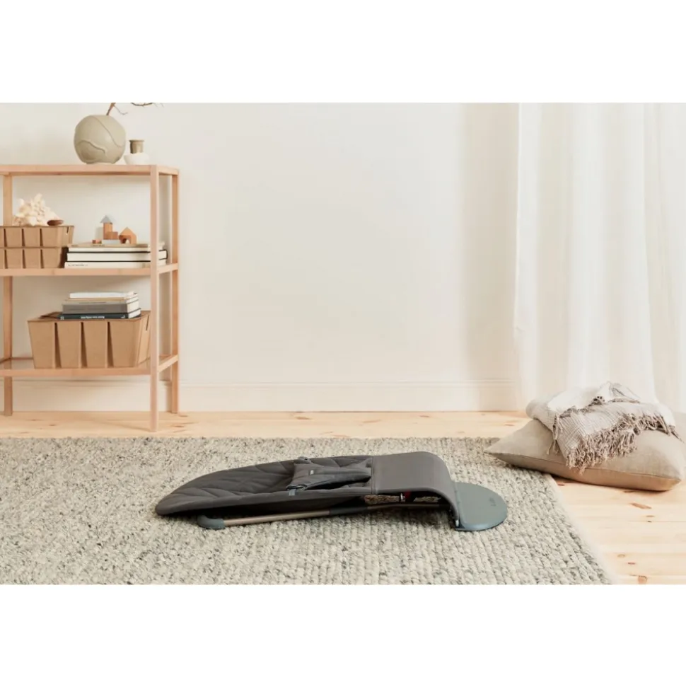 Pack transat bliss tissé matelassage pétale anthracite avec arche de jeux yeux espiègles