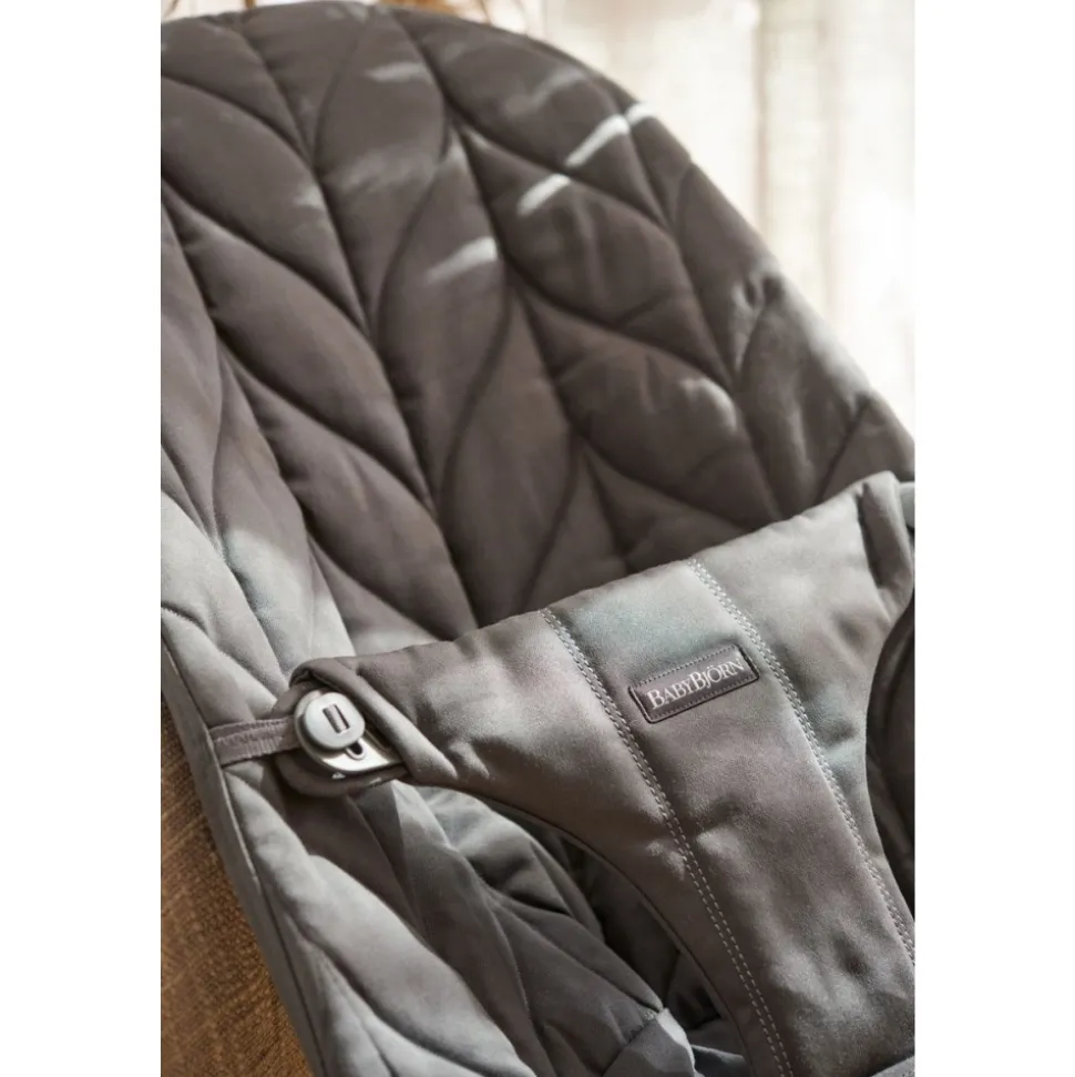 Pack transat bliss tissé matelassage pétale anthracite avec arche de jeux yeux espiègles