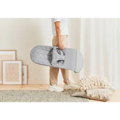 Pack transat bliss tissé matelassage pétale gris clair avec arche de jeux yeux espiègles