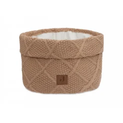 Panier de rangement check knit biscuit