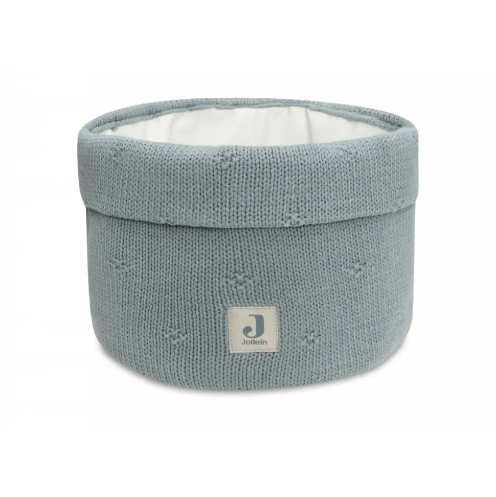 Panier de rangement cosy knit sea green