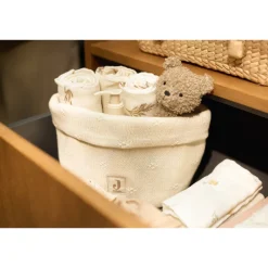 Panier de rangement cosy knit ivoire