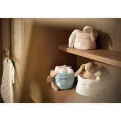 Panier de rangement cosy knit ivoire