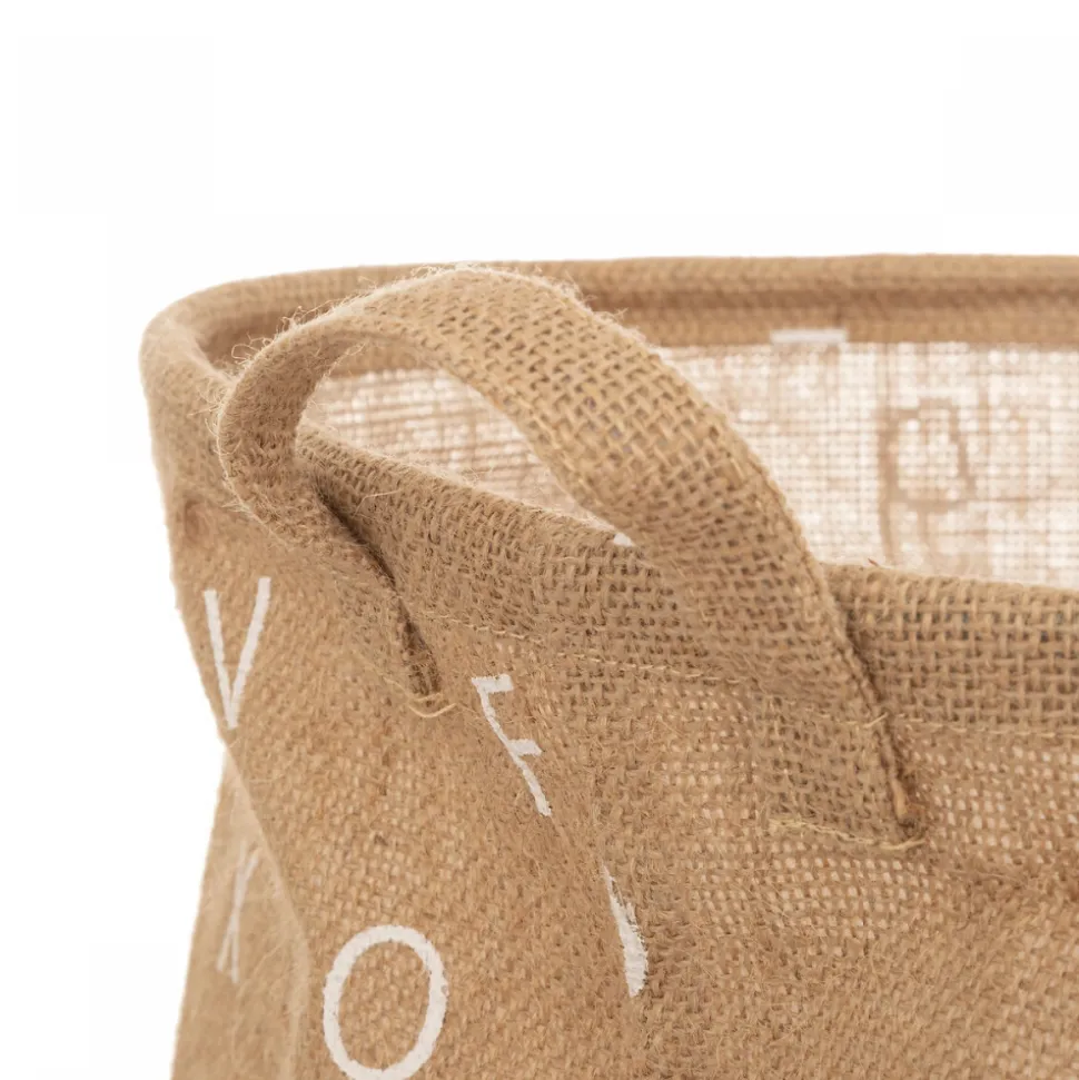 Panier de rangement h50 cm alphabet jute