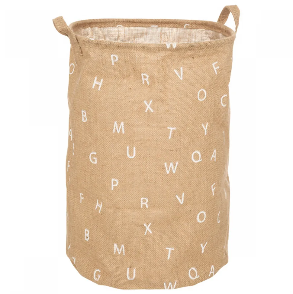 Panier de rangement h50 cm alphabet jute