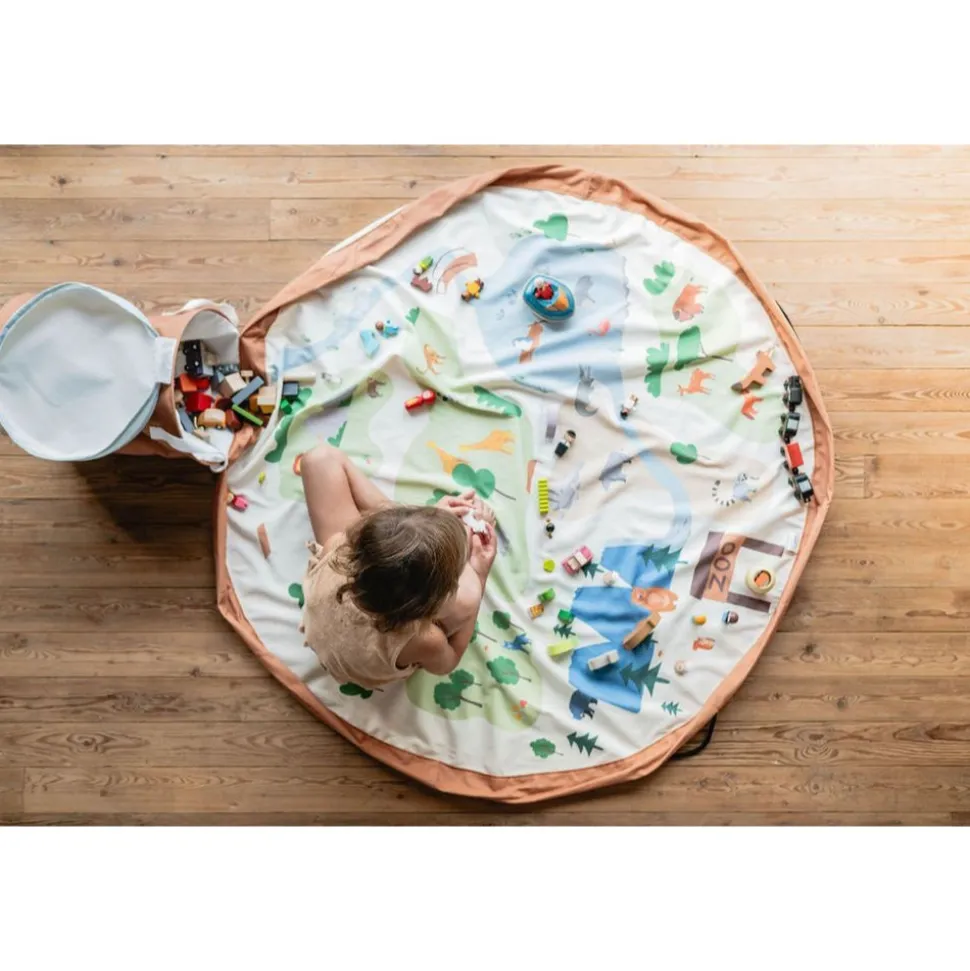 Panier de rangement + tapis de jeu - soo zoo