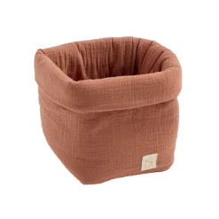 Panier de rangement uni terracotta