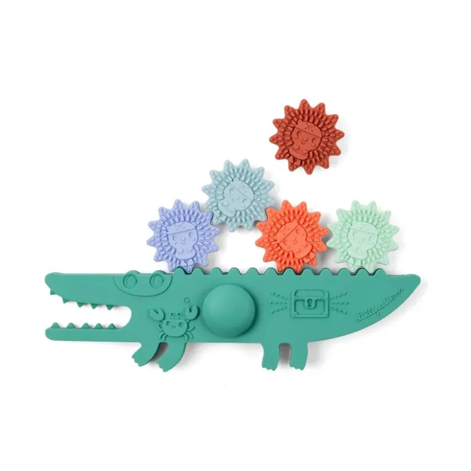 Panneau de bain jeu d'équilibre balancier crocodile