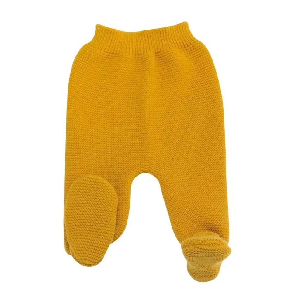 Pantalon maille 0/1 mois moutarde