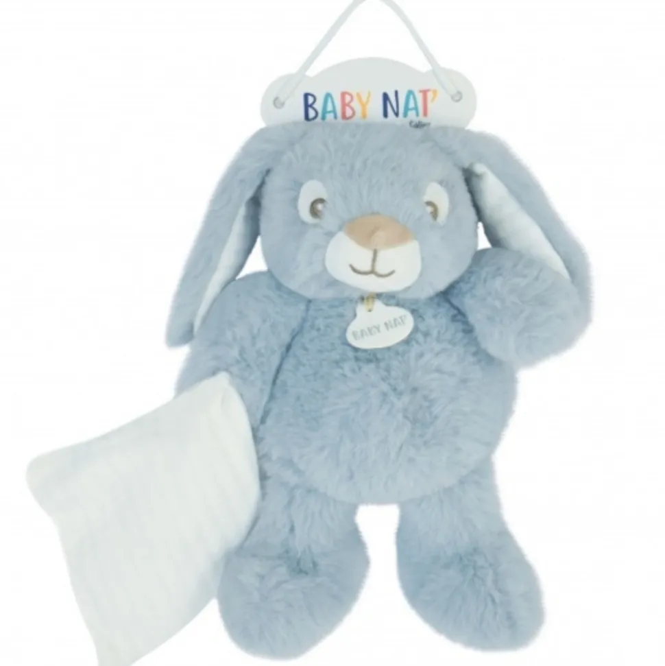 Pantin avec doudou malow - bleu ciel