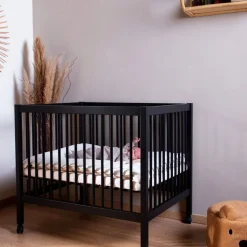 Parc bébé 97 hêtre noir - 75 x 95 cm