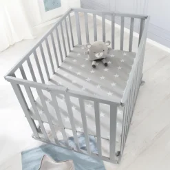 Parc bébé pliable 74 x 100 cm taupe