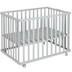 Parc bébé pliable 74 x 100 cm taupe