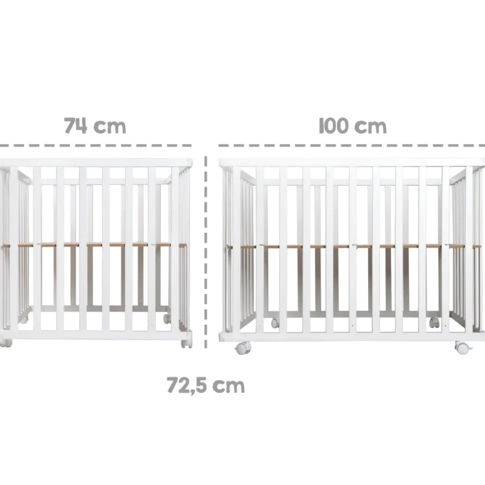 Parc bébé pliable 74 x 100 cm taupe