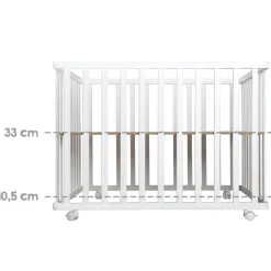 Parc bébé pliable 74 x 100 cm taupe