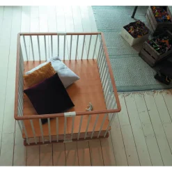 Parc bébé pliant carré gaby avec plancher réglable hybride vert mint