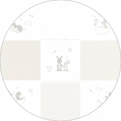 Parc bébé 75 x 100 cm blanc et tapis de parc fox & bunny