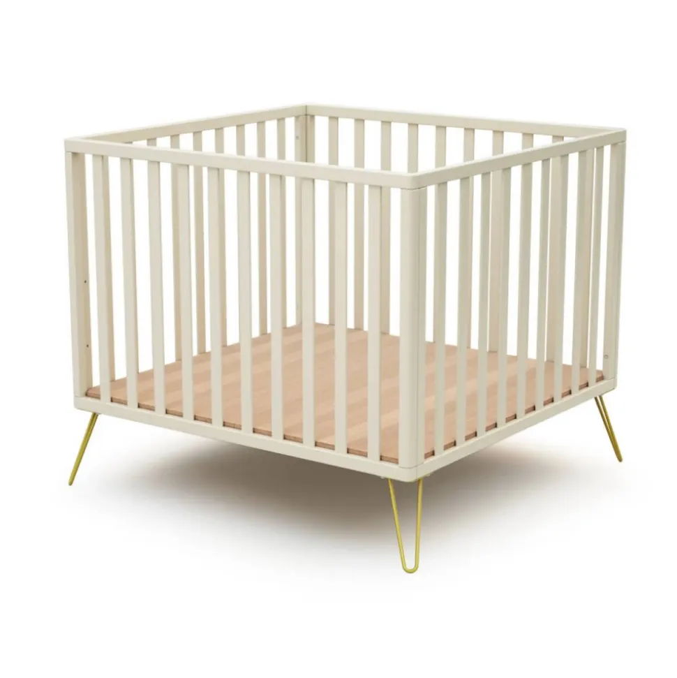 Parc only de jurababy blanc perle et jaune 100 x 100