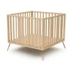 Parc only de jurababy hêtre et terracotta 100 x 100 cm