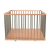 Parc pliant carré gaby avec plancher réglable hybride gris