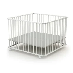Parc pliant webaby blanc et gris 100x100