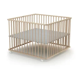 Parc pliant 100x100 hêtre brut