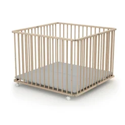 Parc pliant 100x100 hêtre brut