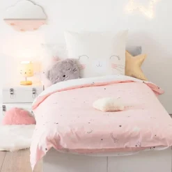 Parure de lit enfant 140x200 cm chat