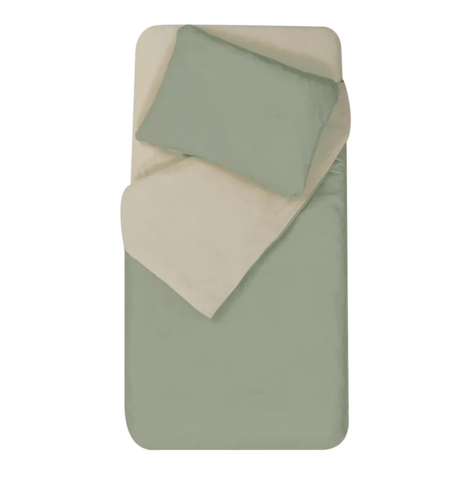 Parure housse de couette + taie d'oreiller 100x140cm / 40x60 cm ginky / sable