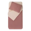 Parure housse de couette + taie d'oreiller 100x140cm / 40x60 cm nude / old pink