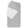 Parure housse de couette + taie d'oreiller 100x140cm / 40x60 cm blanc / souris