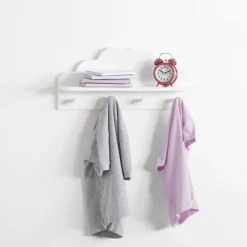 Patères enfant nuage blanc