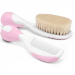 Peigne et brosse rose