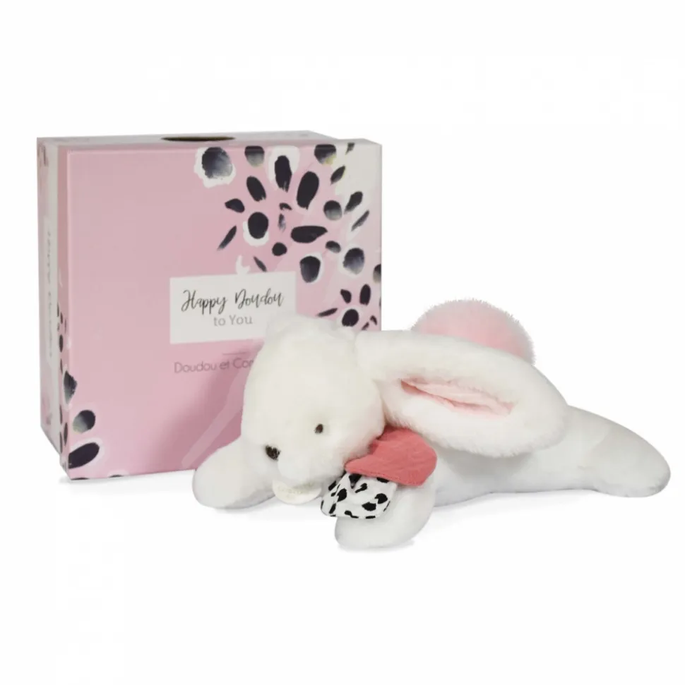 Peluche bébé happy blush pompon rose
