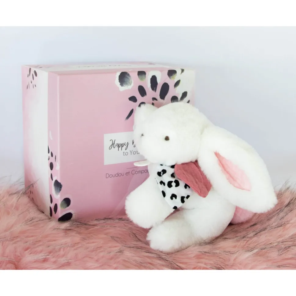 Peluche bébé happy blush pompon rose
