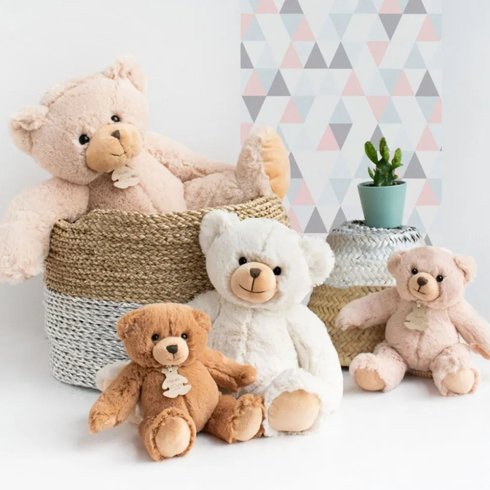 Peluche bébé ours calin'ours beige 25 cm