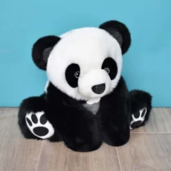 Peluche bébé panda so chic noir 35 cm