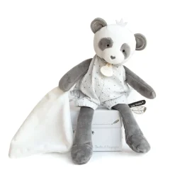 Peluche bébé pantin avec doudou panda attrape-rêve