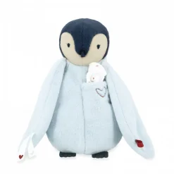 Peluche à bisous pingouin bleu