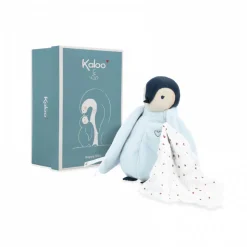 Peluche à bisous pingouin bleu